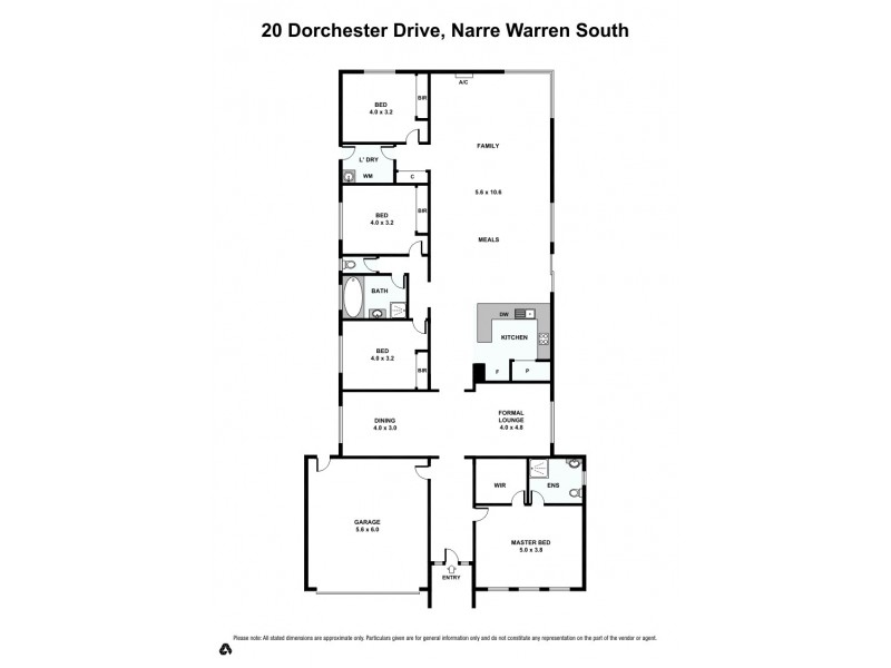 20 Dorchester Drive, Narre Warren South VIC 3805 Floorplan