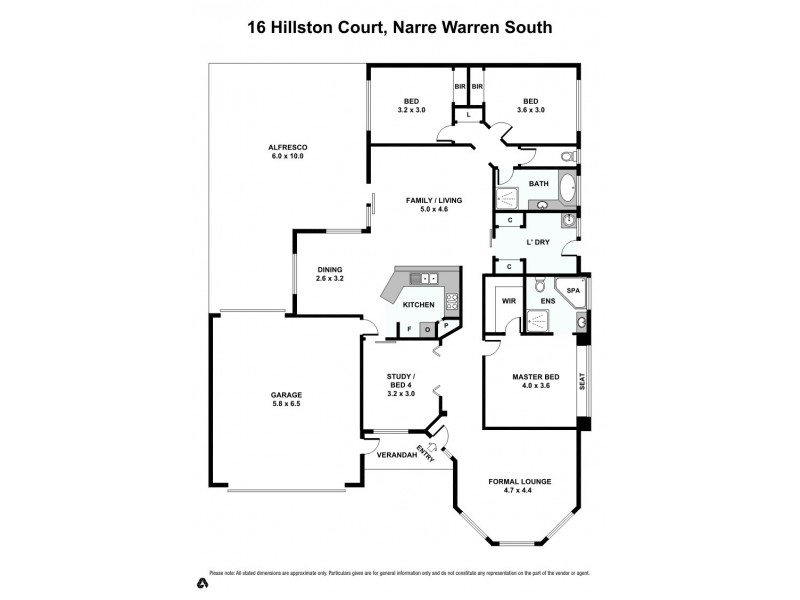 16 Hillston Court, Narre Warren South VIC 3805 Floorplan