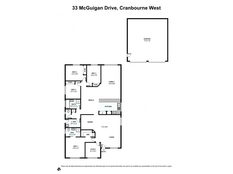 33 Mcguigan Drive, Cranbourne West VIC 3977 Floorplan