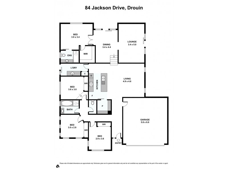 84 Jackson Drive, Drouin VIC 3818 Floorplan