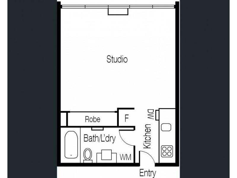 Studio 1112/58 Jeffcott Street, West Melbourne VIC 3003 Floorplan