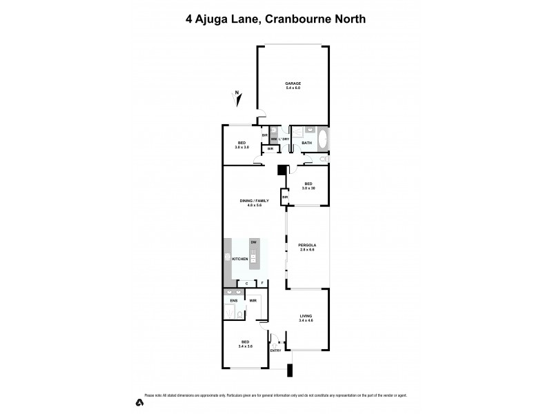 4 Ajuga Lane, Cranbourne North VIC 3977 Floorplan
