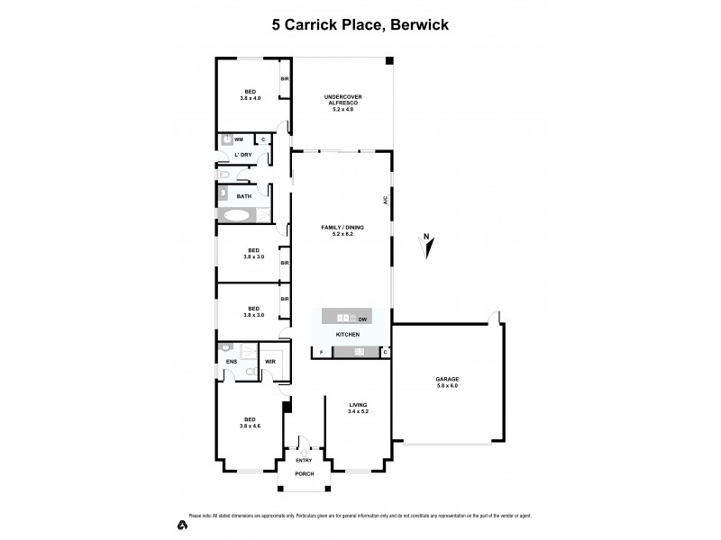 5 Carrick Place, Berwick VIC 3806 Floorplan