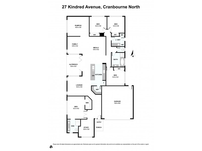 27 Kindred Avenue, Cranbourne North VIC 3977 Floorplan
