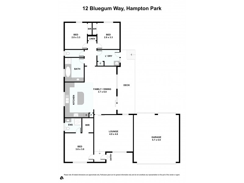 12 Bluegum Way, Hampton Park VIC 3976 Floorplan