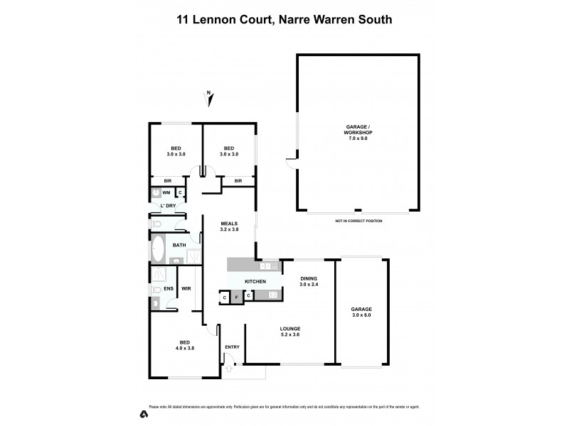 11 Lennon Court, Narre Warren South VIC 3805 Floorplan
