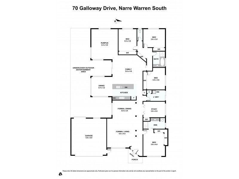 70 Galloway Drive, Narre Warren South VIC 3805 Floorplan