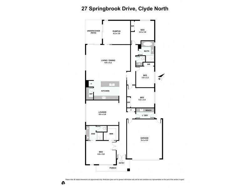 27 Springbrook Drive, Clyde North VIC 3978 Floorplan