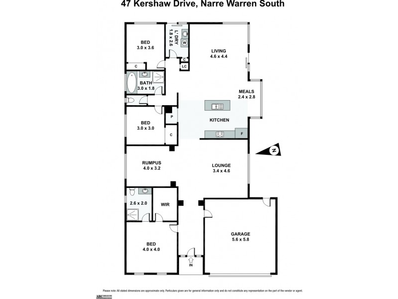 47 Kershaw Drive, Narre Warren South VIC 3805 Floorplan