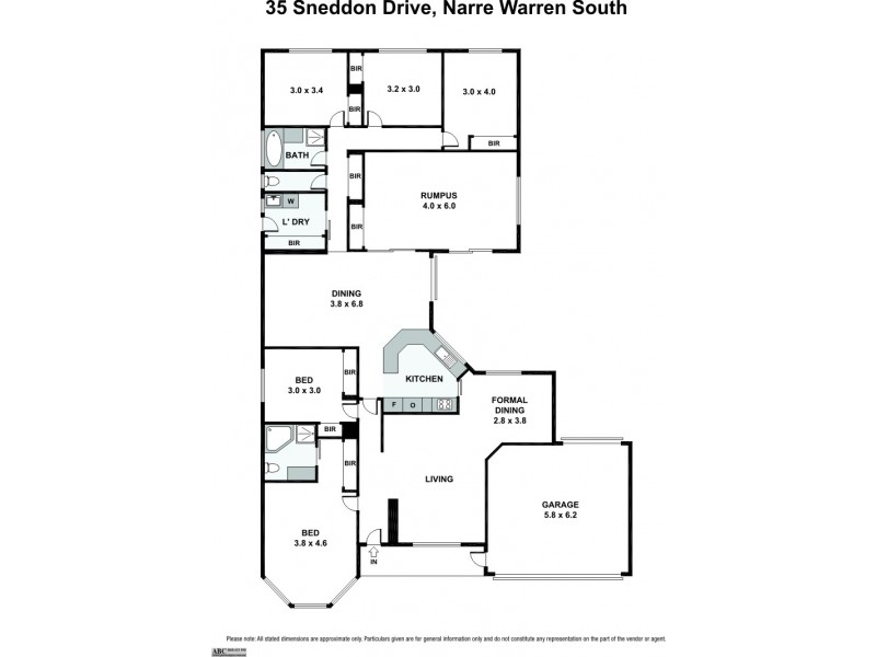 35 Sneddon Drive, Narre Warren South VIC 3805 Floorplan