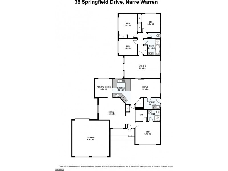 36 Springfield Drive, Narre Warren VIC 3805 Floorplan