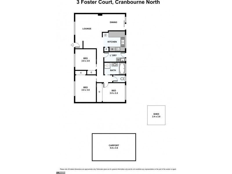3 Fosters Court, Cranbourne North VIC 3977 Floorplan