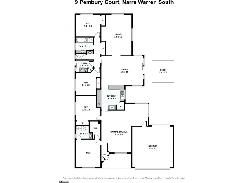 9 Pembury Court, Narre Warren South VIC 3805 Floorplan