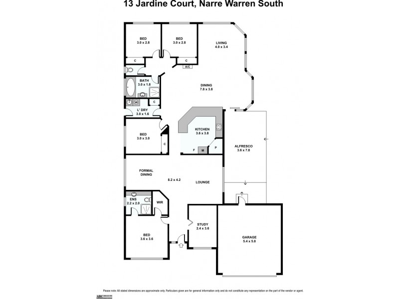 13 Jardine Court, Narre Warren South VIC 3805 Floorplan
