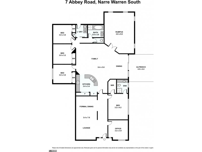 7 Abbey Road, Narre Warren South VIC 3805 Floorplan