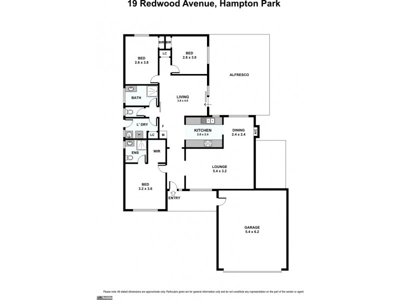 19 Redwood Avenue, Hampton Park VIC 3976 Floorplan
