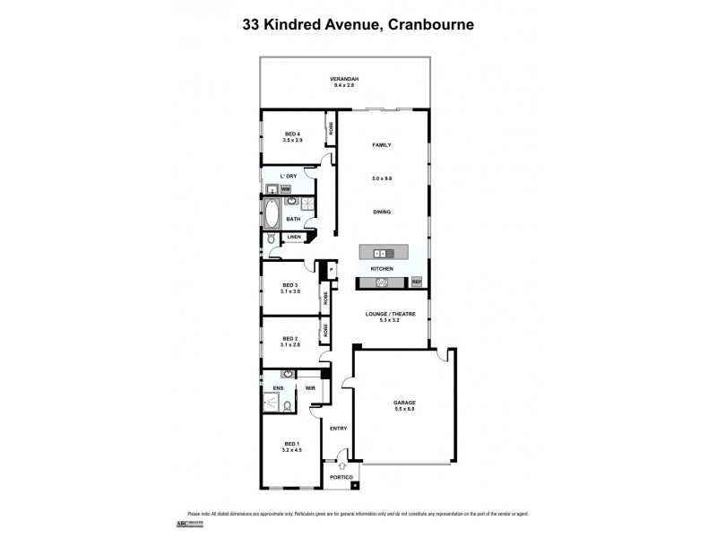 33 Kindred Avenue, Cranbourne North VIC 3977 Floorplan