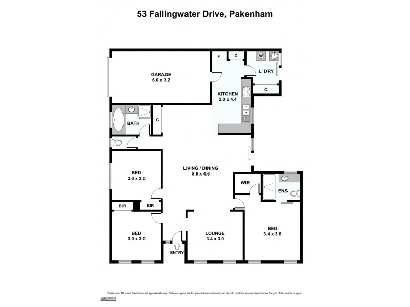 53 Fallingwater Drive, Pakenham VIC 3810 Floorplan