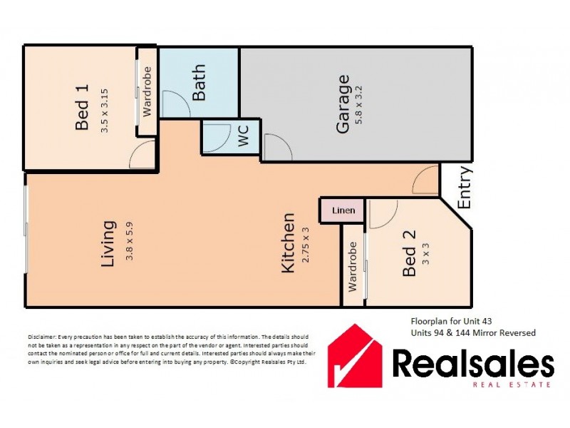 43/14 Everest Street, Warner QLD 4500 Floorplan