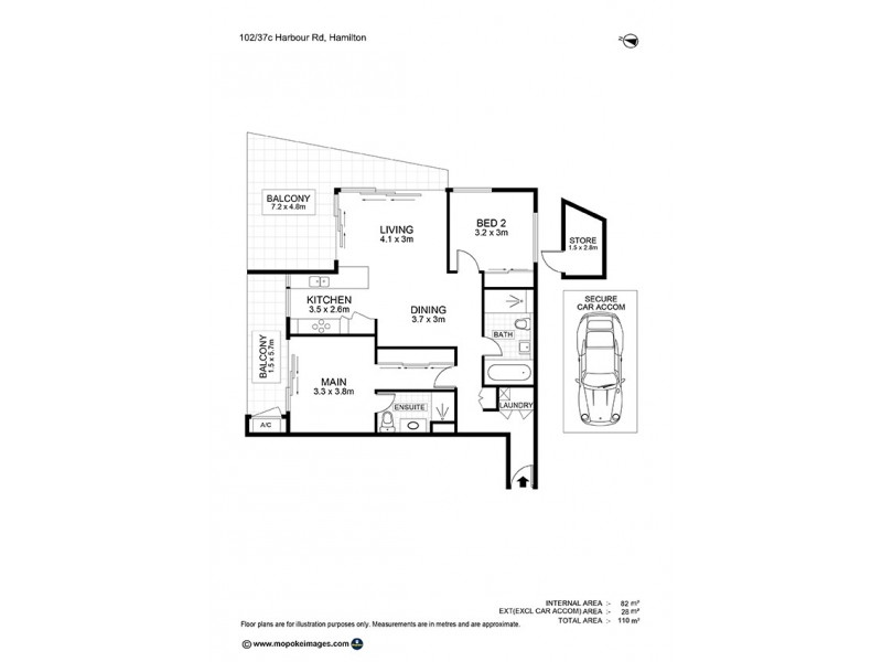 4102/37C Harbour Road, Hamilton QLD 4007 Floorplan