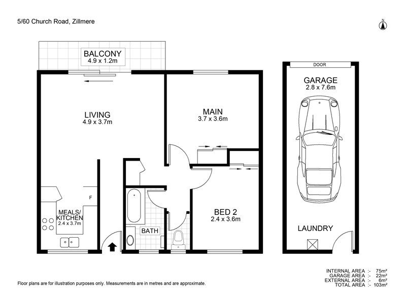 5/60 Church Rd, Zillmere QLD 4034 Floorplan