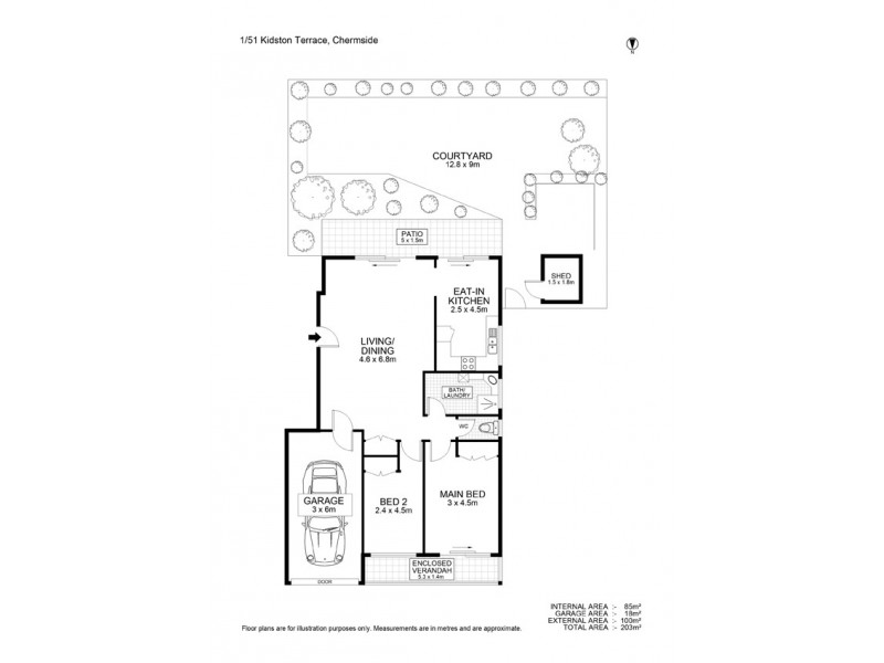 1/51 Kidston Terrace, Chermside QLD 4032 Floorplan