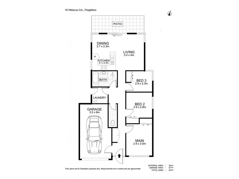 16 Hibiscus Circuit, Fitzgibbon QLD 4018 Floorplan