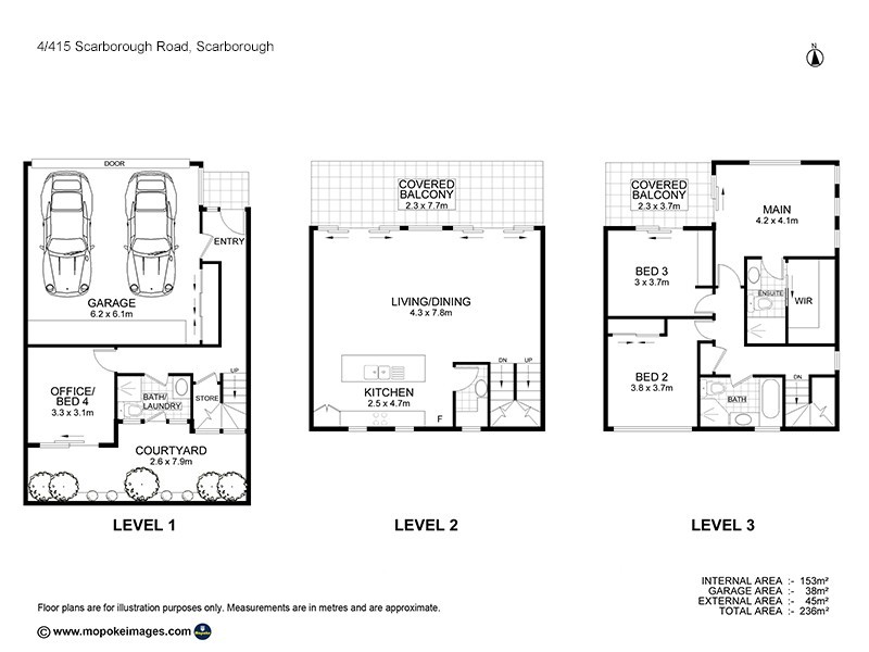 4 / 415 – 417 Scarborough Rd, Scarborough QLD 4020 Floorplan
