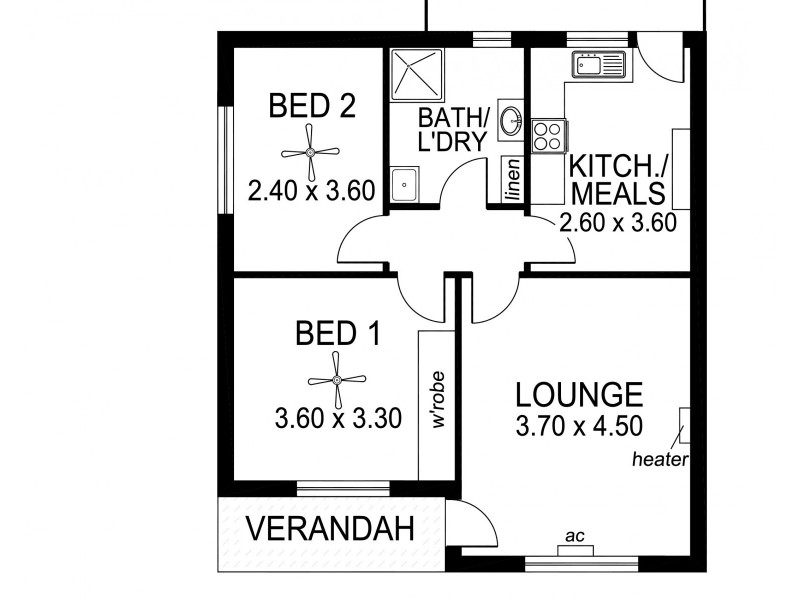 4/249 Cross Road (unit facing Mathias Ave), Cumberland Park SA 5041 Floorplan