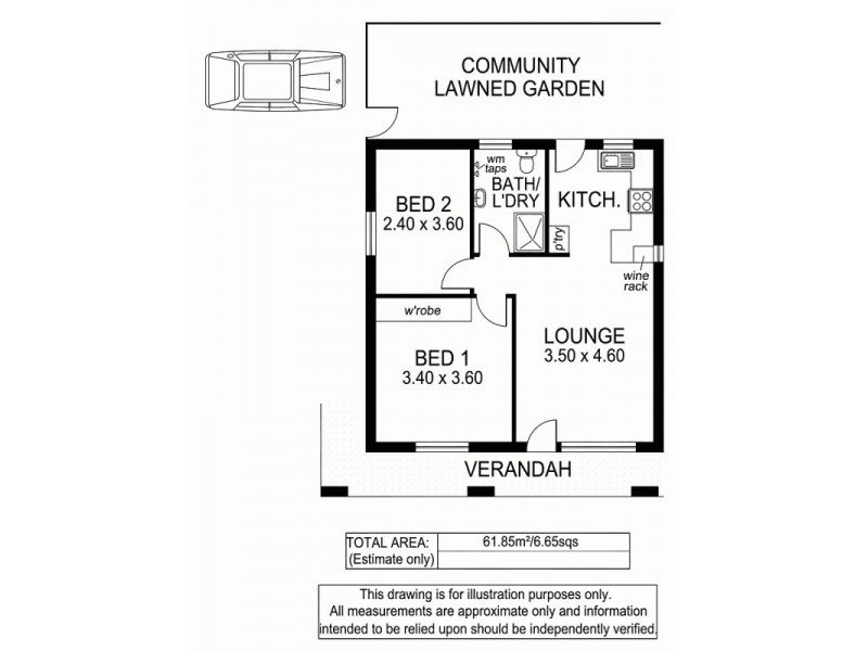 Unit 1, 40 Maitland Tce, Seacliff SA 5049 Floorplan