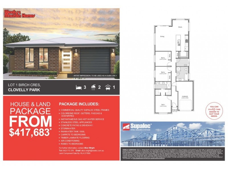 Lot 1,1 Birch Crescent, Clovelly Park SA 5042