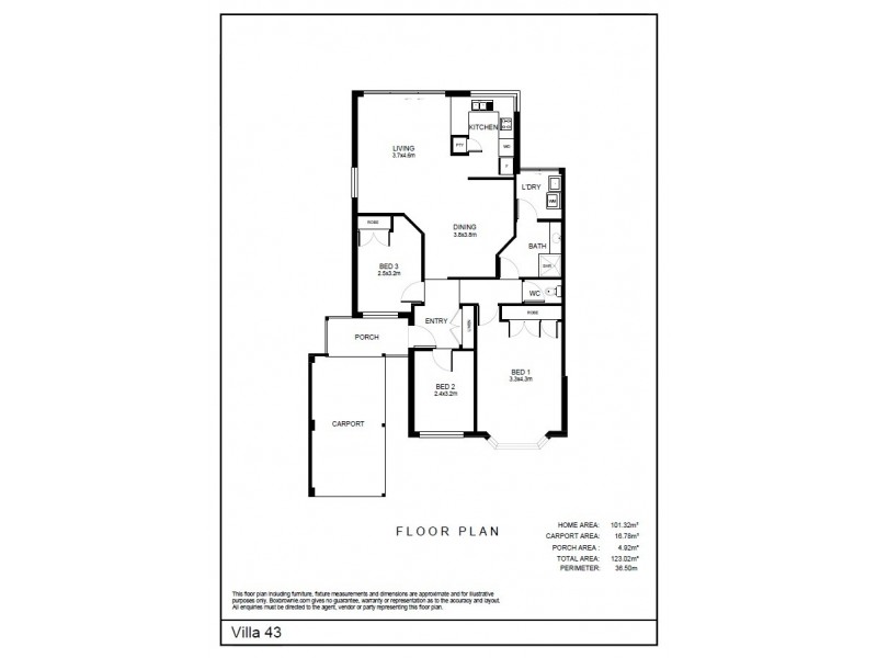 Villa 43 17-21 Hefron Street, Rockingham WA 6168 Floorplan