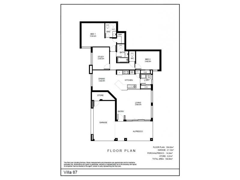 Villa 87 / 50 Woodlake Retreat, Kingsley WA 6026 Floorplan