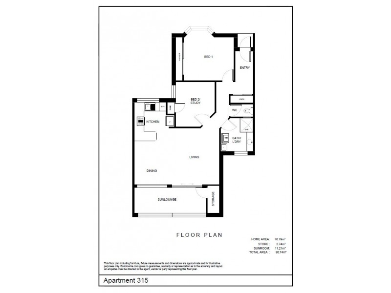 Apartment 315 17-21 Hefron Street, Rockingham WA 6168 Floorplan