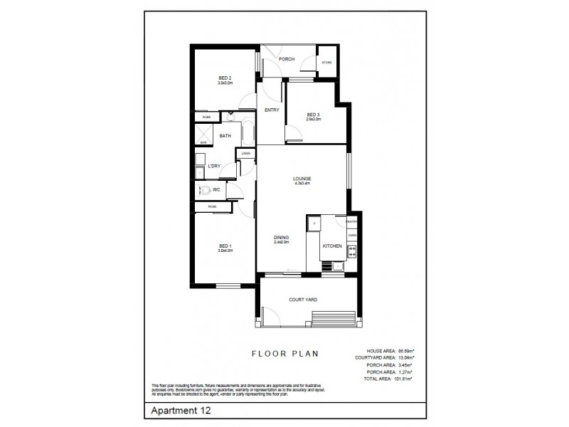 Apartment 12 / 50 Woodlake Retreat, Kingsley WA 6026 Floorplan