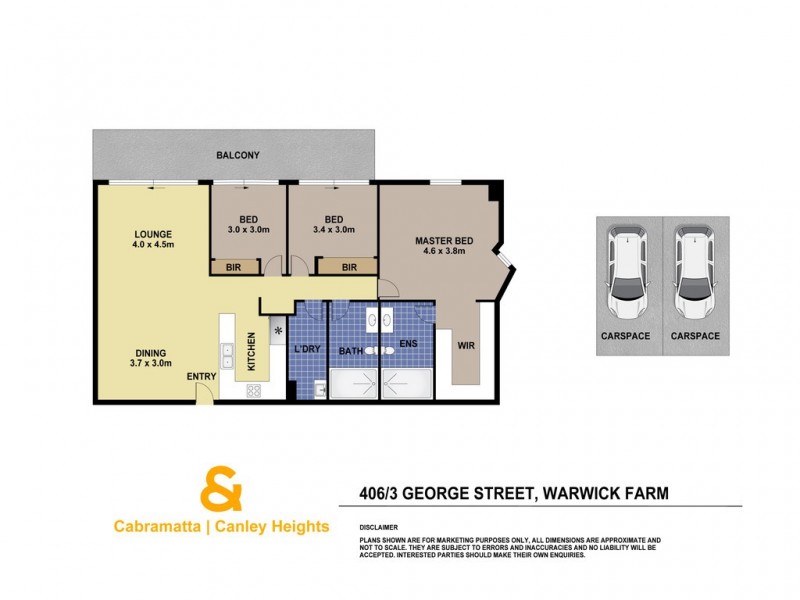 406/3 GEORGE STREET, Warwick Farm NSW 2170 Floorplan