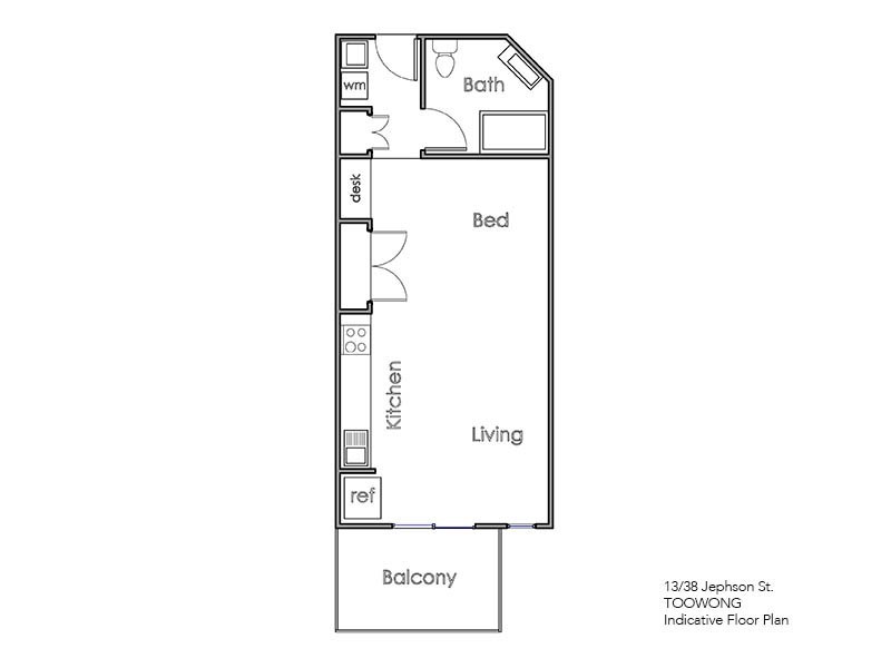 13/38 Jephson St, Toowong QLD 4066 Floorplan