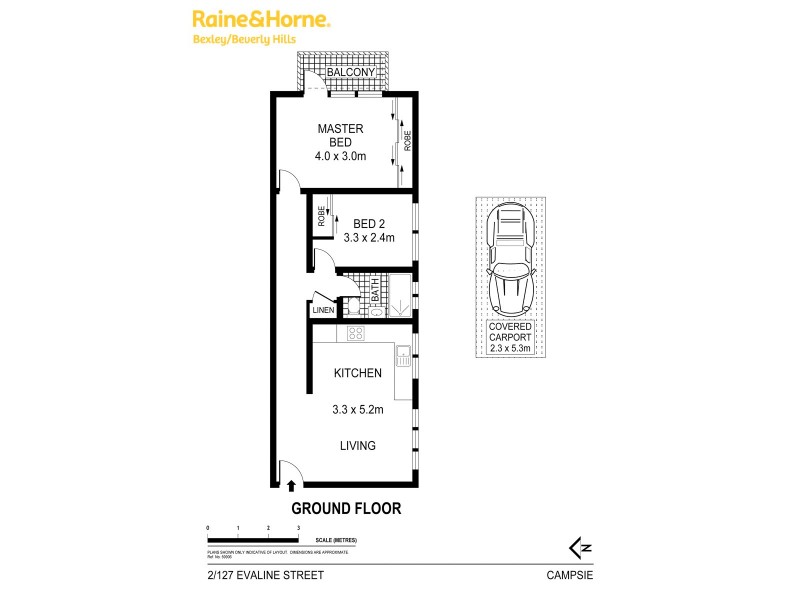 2/127 Evaline Street, Campsie NSW 2194 Floorplan