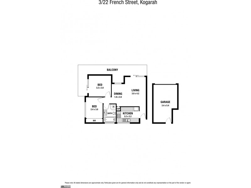 3/22 French Street, Kogarah NSW 2217 Floorplan