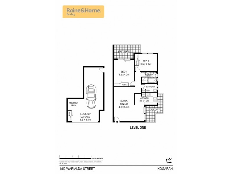 1/52-54 Warialda Street, Kogarah NSW 2217 Floorplan