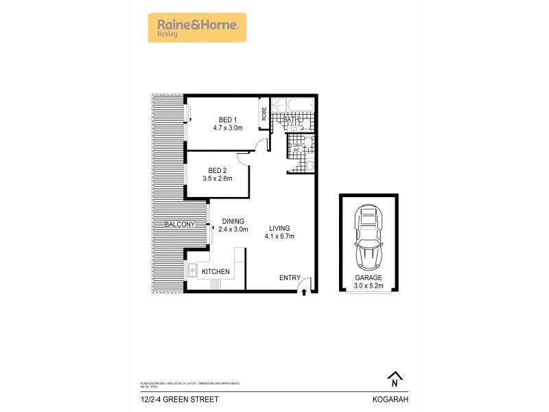 12/2 Green Street, Kogarah NSW 2217 Floorplan