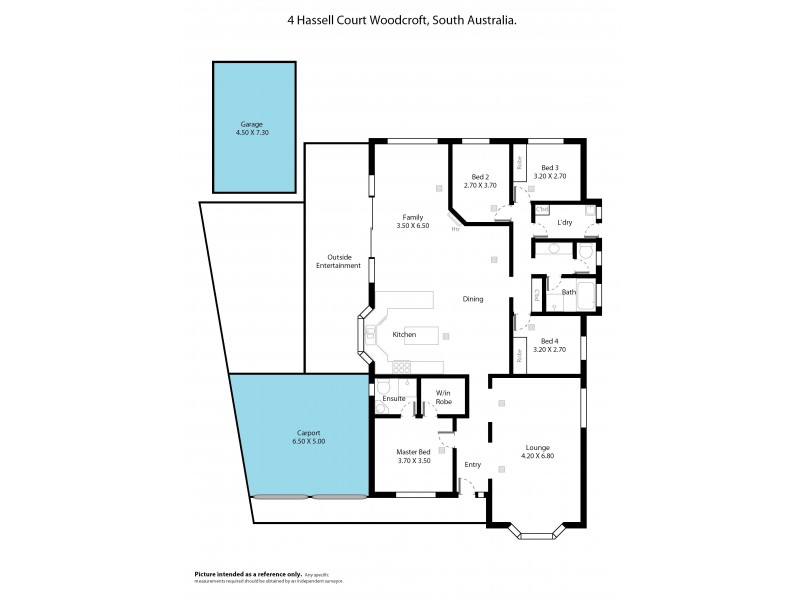4 Hassell Court, Woodcroft SA 5162 Floorplan
