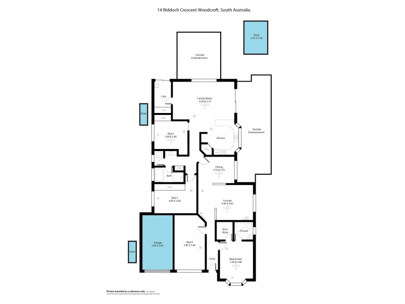 14 Riddoch Crescent, Woodcroft SA 5162 Floorplan