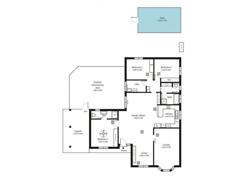 38 Lennard Drive, Moana SA 5169 Floorplan