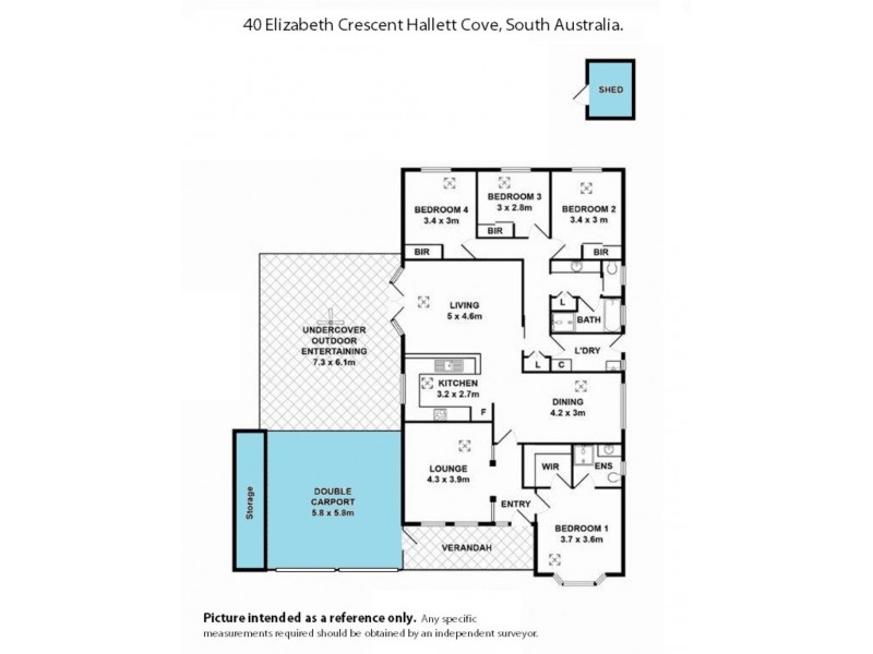 40 Elizabeth Crescent, Hallett Cove SA 5158 Floorplan
