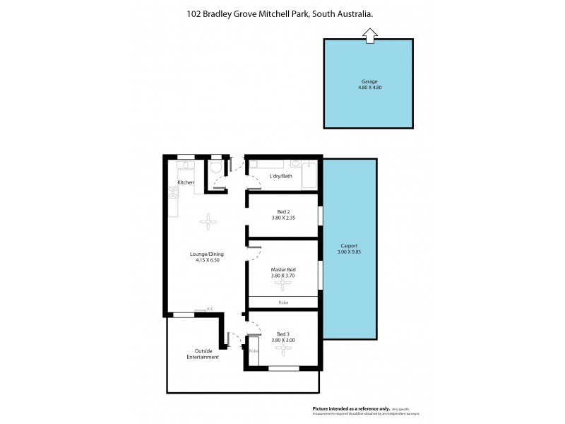 102 Bradley Grove, Mitchell Park SA 5043 Floorplan