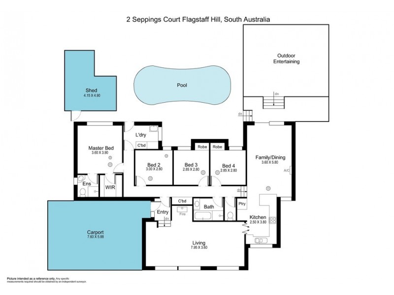 2 Seppings Court, Flagstaff Hill SA 5159 Floorplan