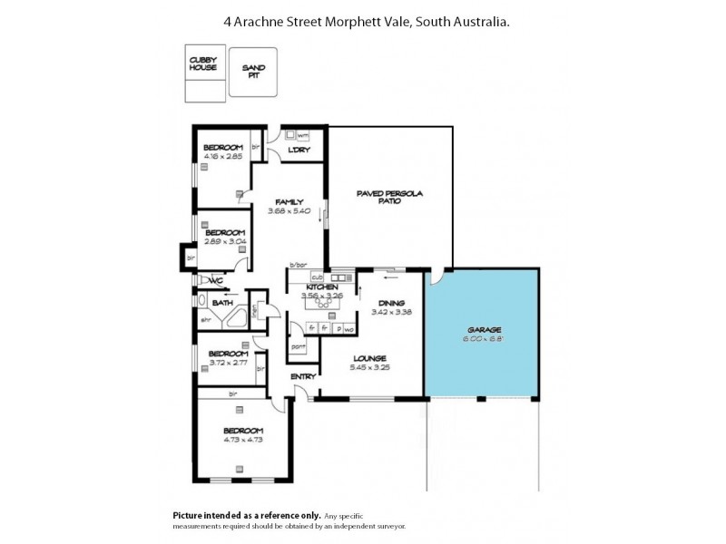 4 Arachne Drive, Hallett Cove SA 5158 Floorplan