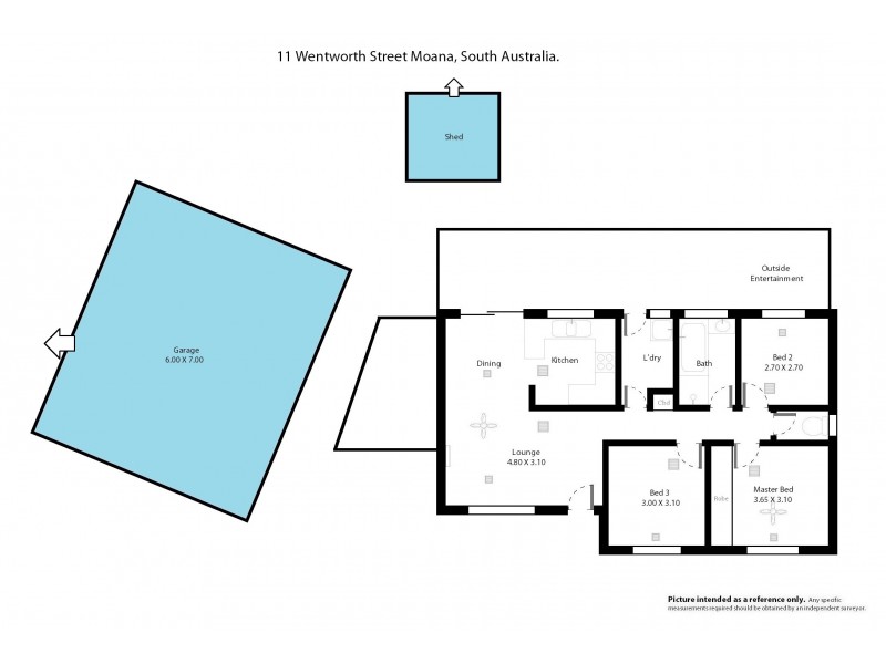 11 Wentworth Street, Moana SA 5169 Floorplan