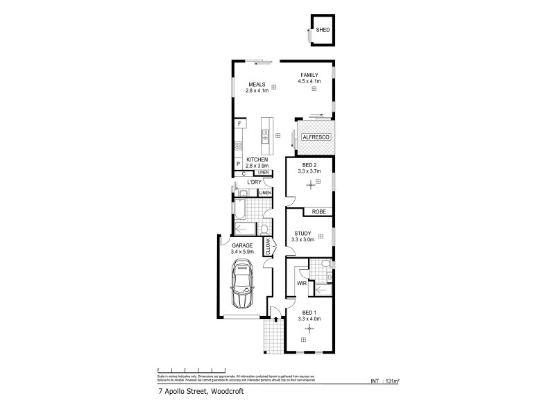 7 Apollo Street, Woodcroft SA 5162 Floorplan